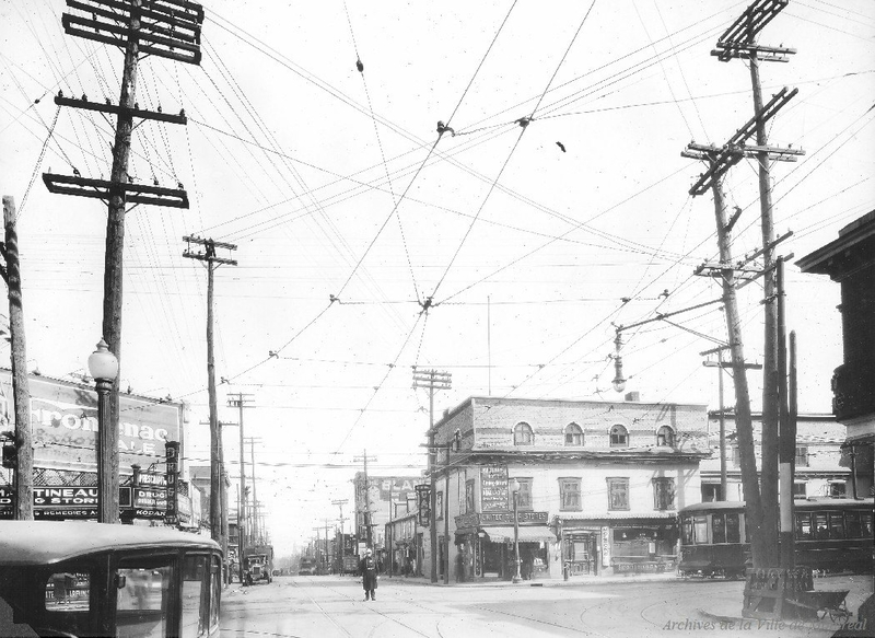 1928 Avenue du Mont-Royal coin Saint-Laurent vers l'est, Archives de la Ville de Montréal,VM098-Y-D2-P056