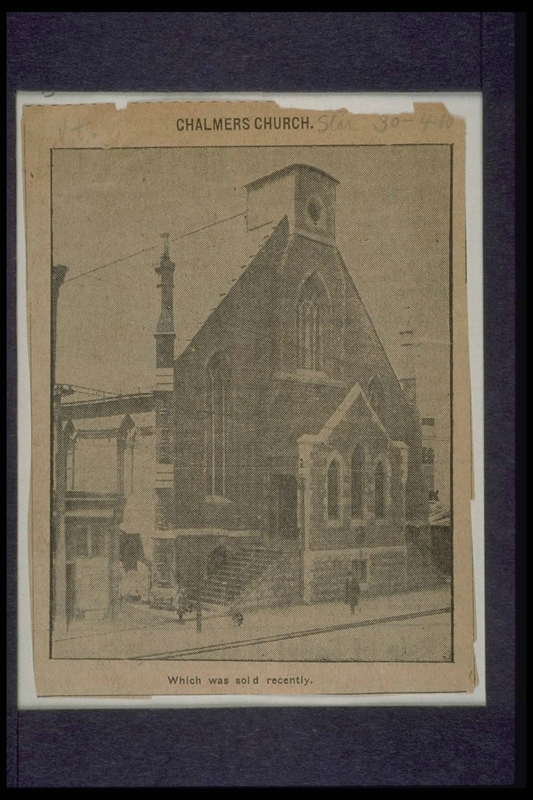 Église Chalmers 1910 rue Saint-Laurent pres de Prince-Arthur